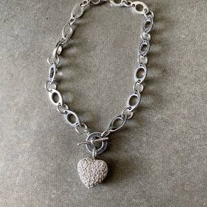 Silver Heart Pendant bracelet